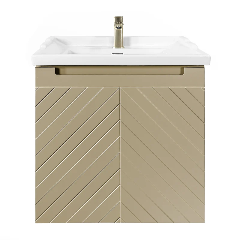 Josef Martin Sophie 600mm Chevron Vanity Unit & Traditional Basin - Sand