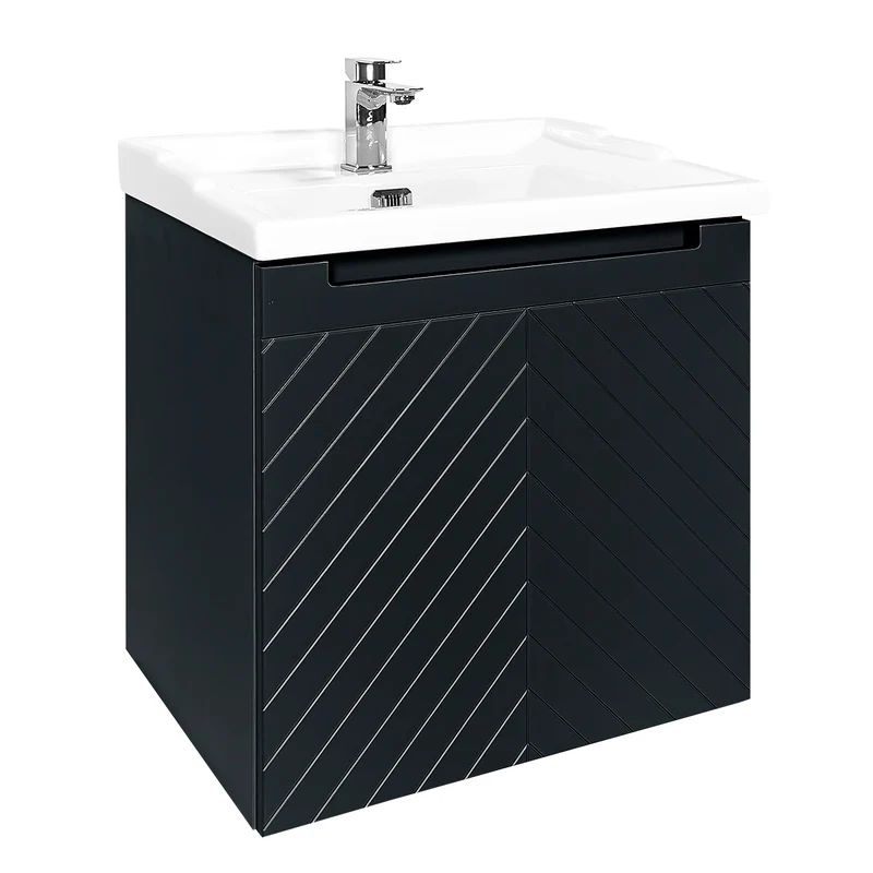 Josef Martin Sophie 600mm Chevron Vanity Unit & Traditional Basin - Ember