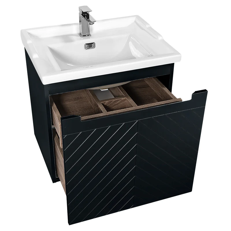 Josef Martin Sophie 600mm Chevron Vanity Unit & Traditional Basin - Ember