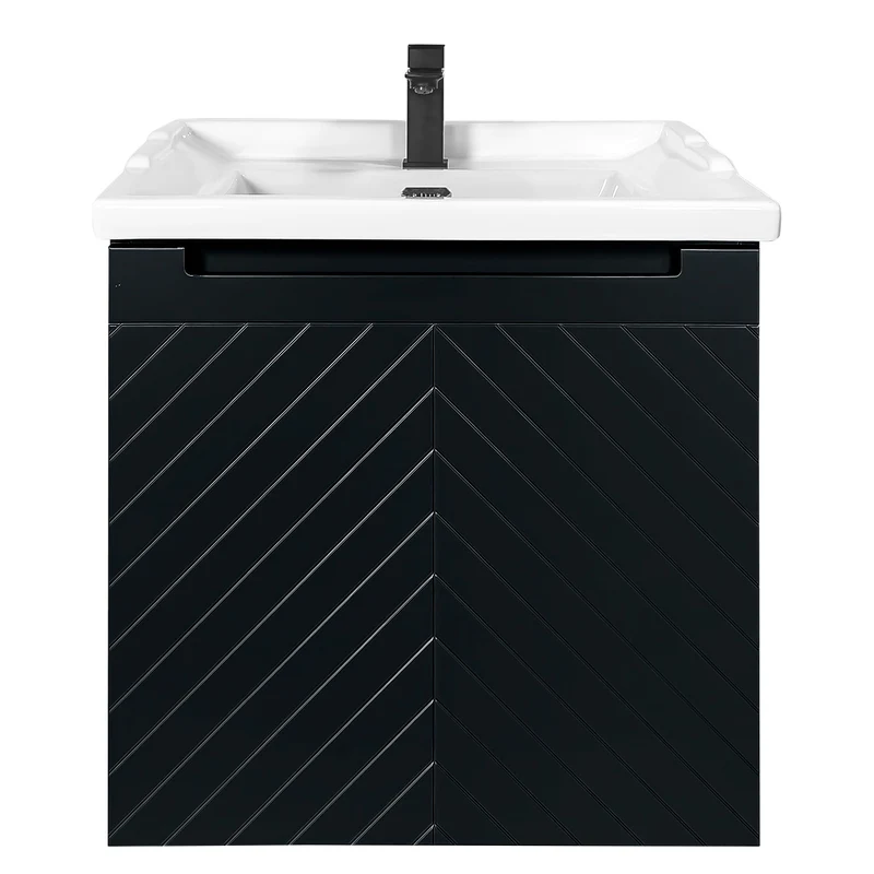 Josef Martin Sophie 600mm Chevron Vanity Unit & Traditional Basin - Ember