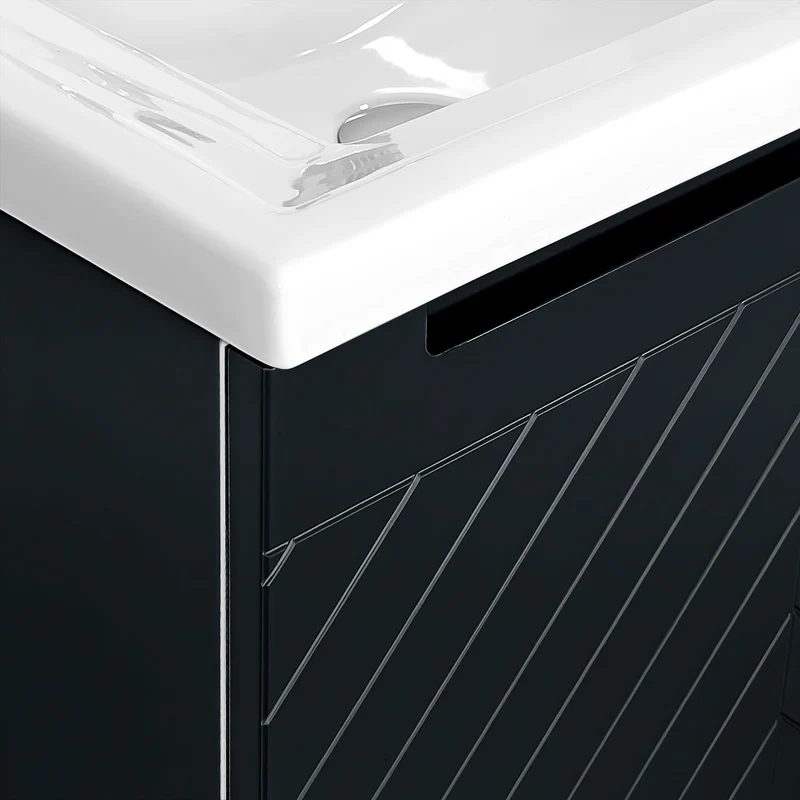 Josef Martin Sophie 600mm Chevron Vanity Unit & Traditional Basin - Ember