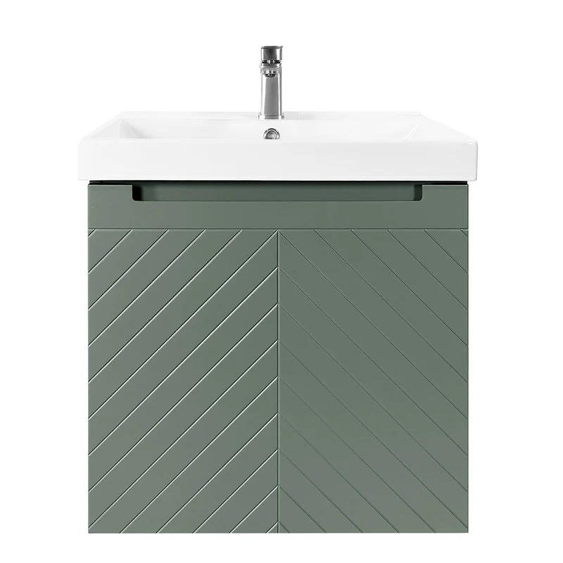 Josef Martin Sophie 600mm Chevron Vanity Unit & Basin - Spring Green