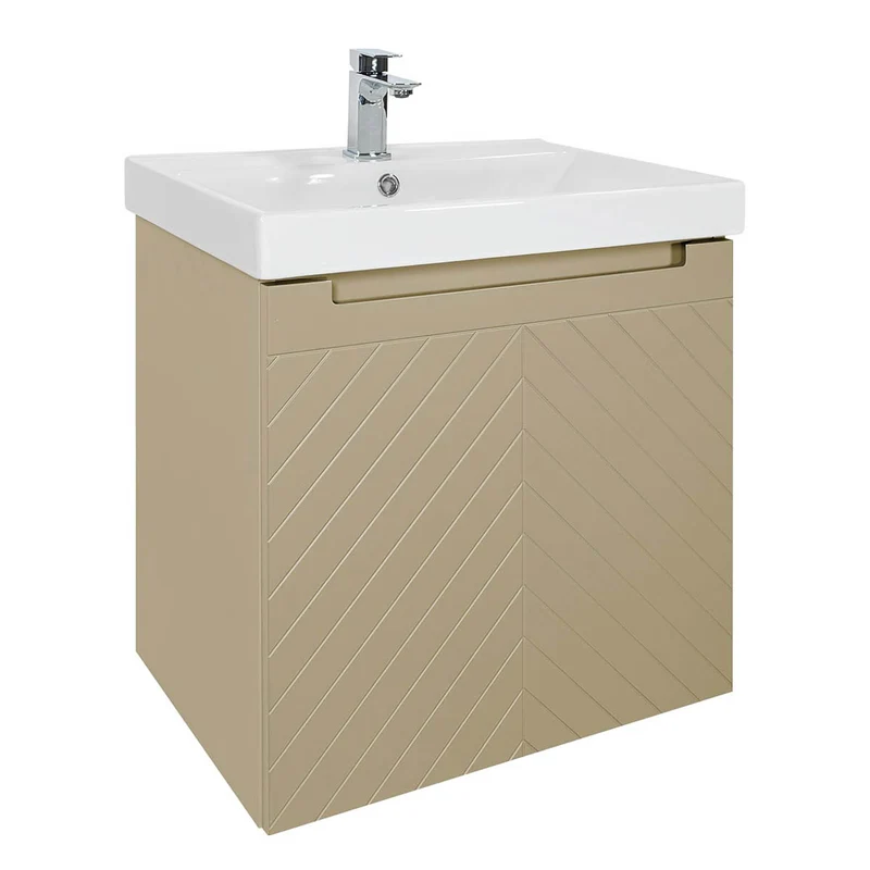 Josef Martin Sophie 600mm Chevron Vanity Unit & Basin - Sand