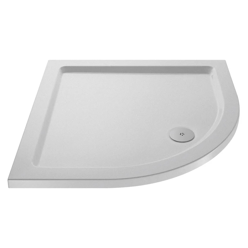 Nuie Slip Resistant Quadrant Matt White Stone Resin Shower Tray