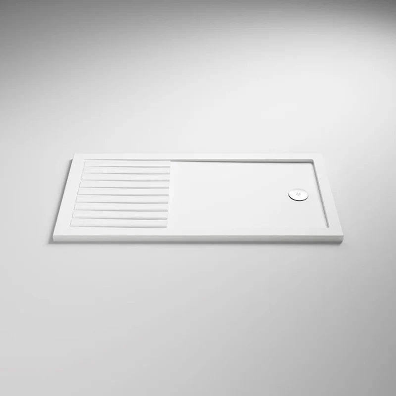 Nuie Pearlstone Rectangular Walk In Gloss White Shower Tray