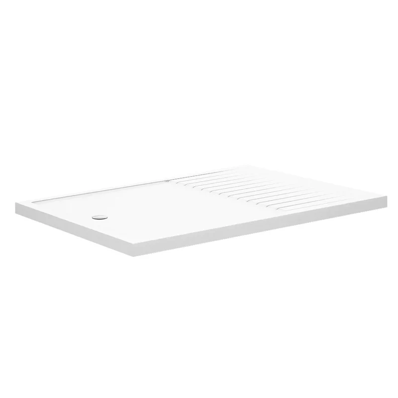 Nuie Pearlstone Rectangular Walk In Gloss White Shower Tray