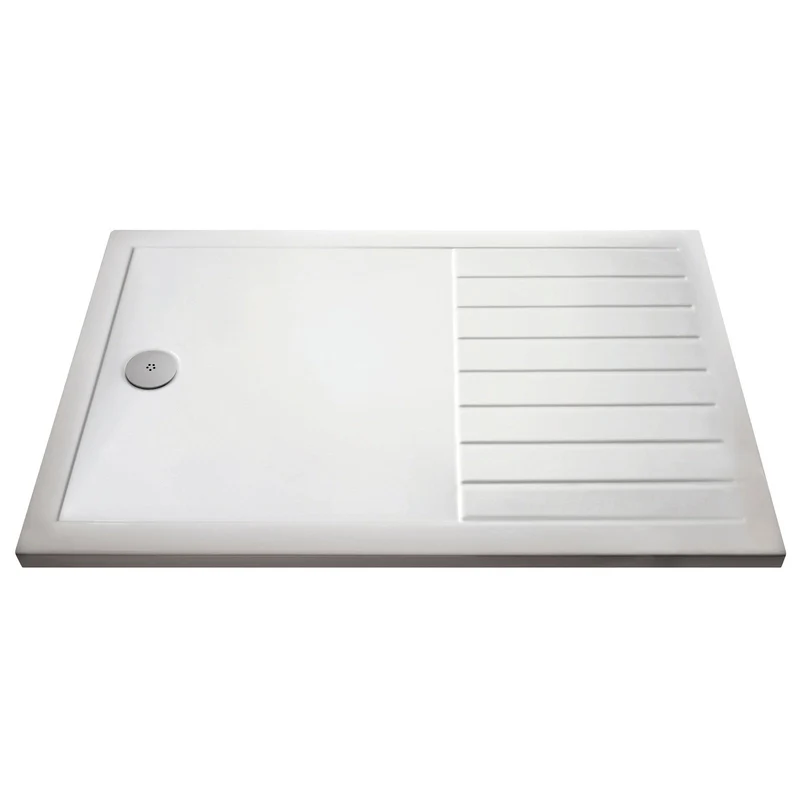 Nuie Pearlstone Rectangular Walk In Gloss White Shower Tray