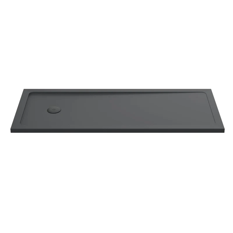 Nuie Slate Grey Rectangular Stone Resin Shower Tray