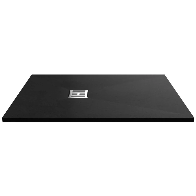 Nuie Slimline Black Slate Rectangular Shower Tray