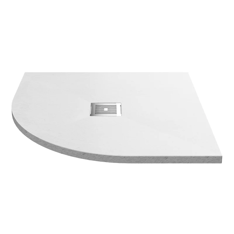Nuie Slimline White Slate Quadrant Shower Tray