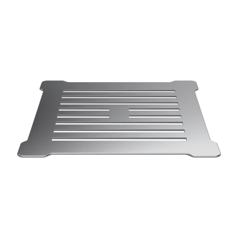 Nuie Slimline Square Shower Tray Waste - Chrome & White