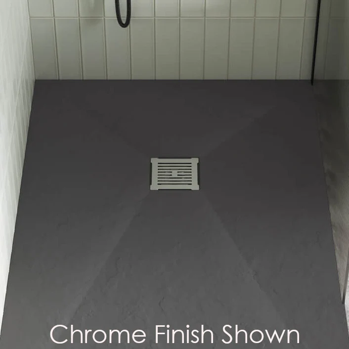 Nuie Slimline Square Shower Tray Waste - Black