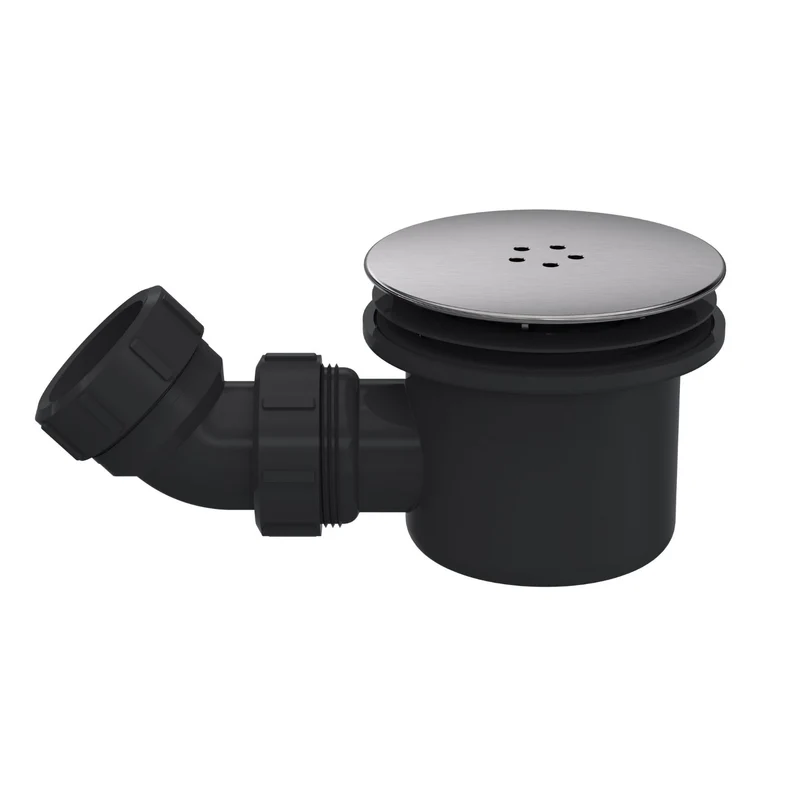 90mm Fast Flow Shower Tray Waste - Brushed Pewter