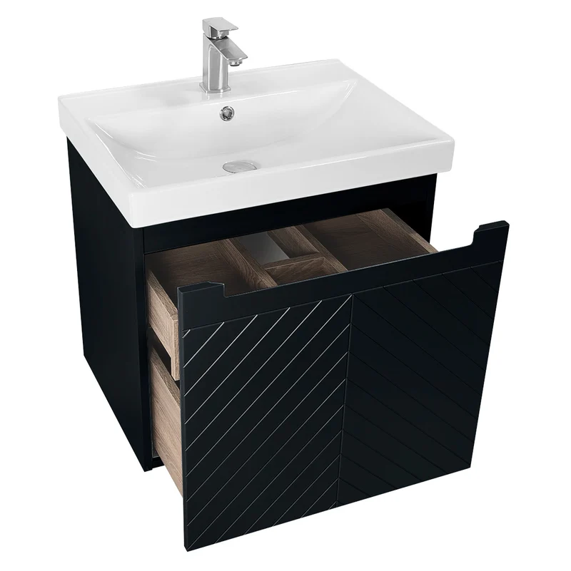 Josef Martin Sophie 600mm Chevron Vanity Unit & Basin - Ember