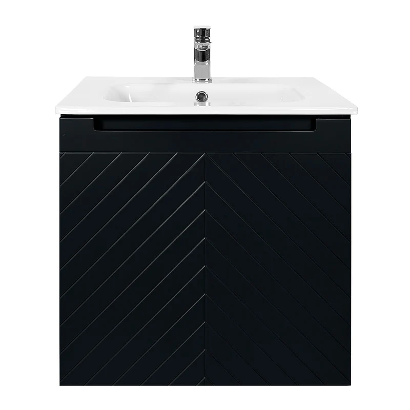 Josef Martin Sophie 600mm Chevron Vanity Unit & Slimline Basin - Ember