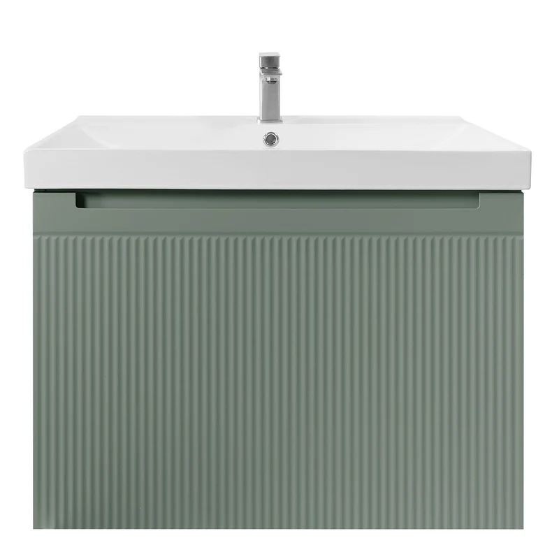 Josef Martin Sophie 800mm Reeded Vanity Unit & Basin - Spring Green