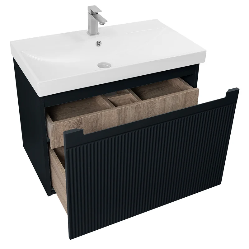 Josef Martin Sophie 800mm Reeded Vanity Unit & Basin - Ember