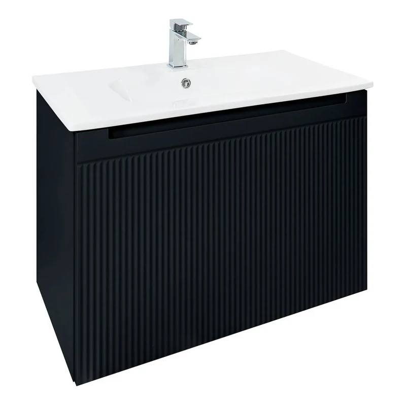 Josef Martin Sophie 800mm Reeded Vanity Unit & Slimline Basin - Ember