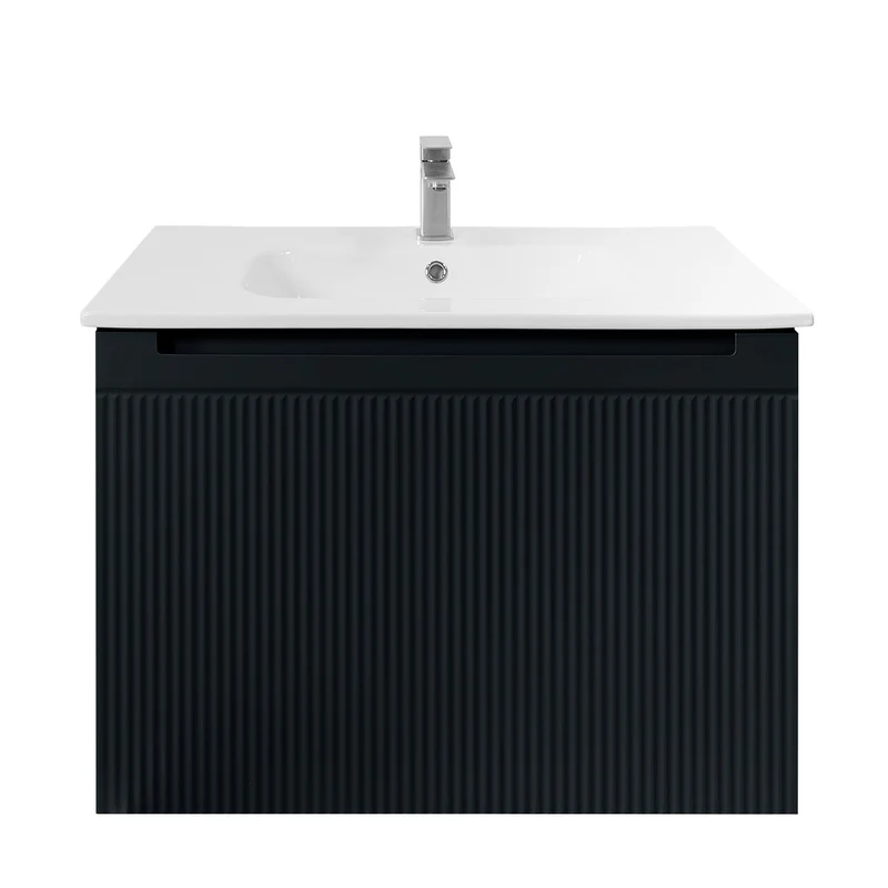 Josef Martin Sophie 800mm Reeded Vanity Unit & Slimline Basin - Ember