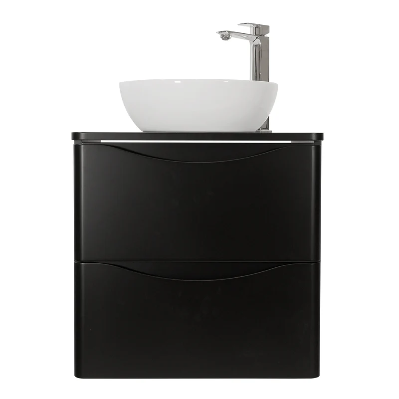 Josef Martin Happi 600mm Wall Hung 2 Drawer Vanity Unit & Worktop - Ember