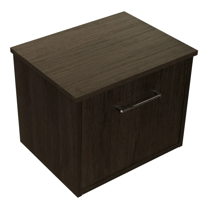 Josef Martin Urbano 500mm Space Saver Wall Hung 1 Drawer Vanity Unit with Worktop - Roble Azabache