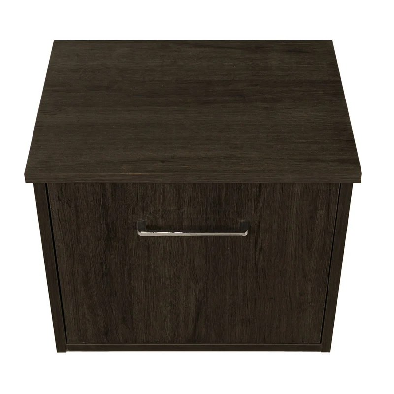 Josef Martin Urbano 500mm Space Saver Wall Hung 1 Drawer Vanity Unit with Worktop - Roble Azabache