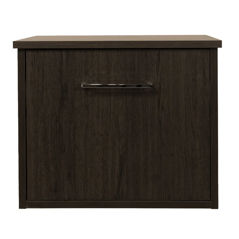 Josef Martin Urbano 500mm Space Saver Wall Hung 1 Drawer Vanity Unit with Worktop - Roble Azabache