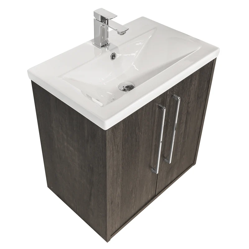Josef Martin Urbano 600mm Space Saver Wall Hung Vanity Unit & Basin - Roble Azabache