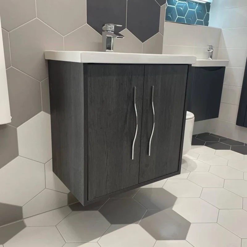 Josef Martin Urbano 600mm Space Saver Wall Hung Vanity Unit & Basin - Roble Azabache