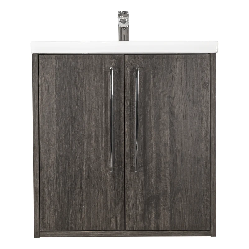 Josef Martin Urbano 600mm Space Saver Wall Hung Vanity Unit & Basin - Roble Azabache