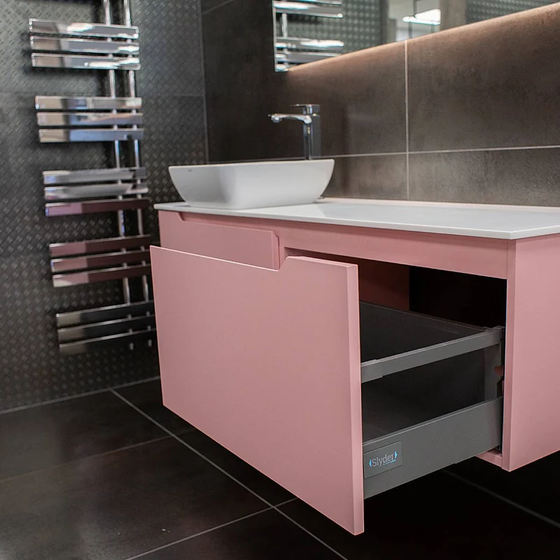 Josef Martin Linea 1500mm Wall Hung Vanity Unit & Solaris Worktop - Blush