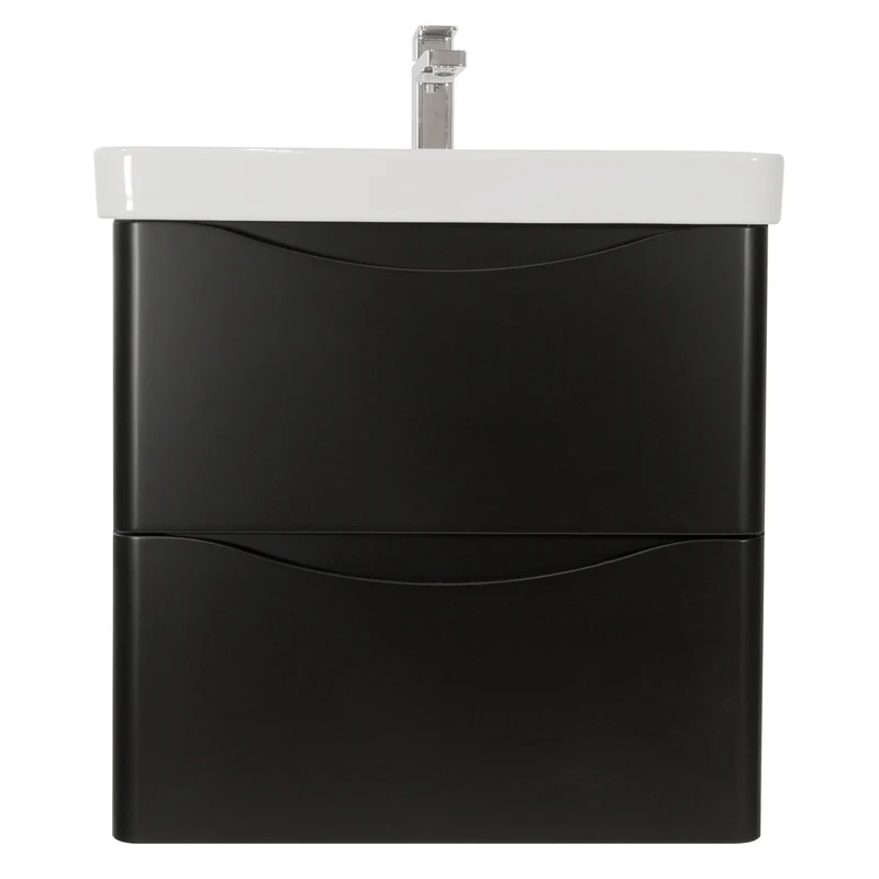 Josef Martin Happi 600mm Wall Hung 2 Drawer Vanity Unit & Inset Basin - Ember