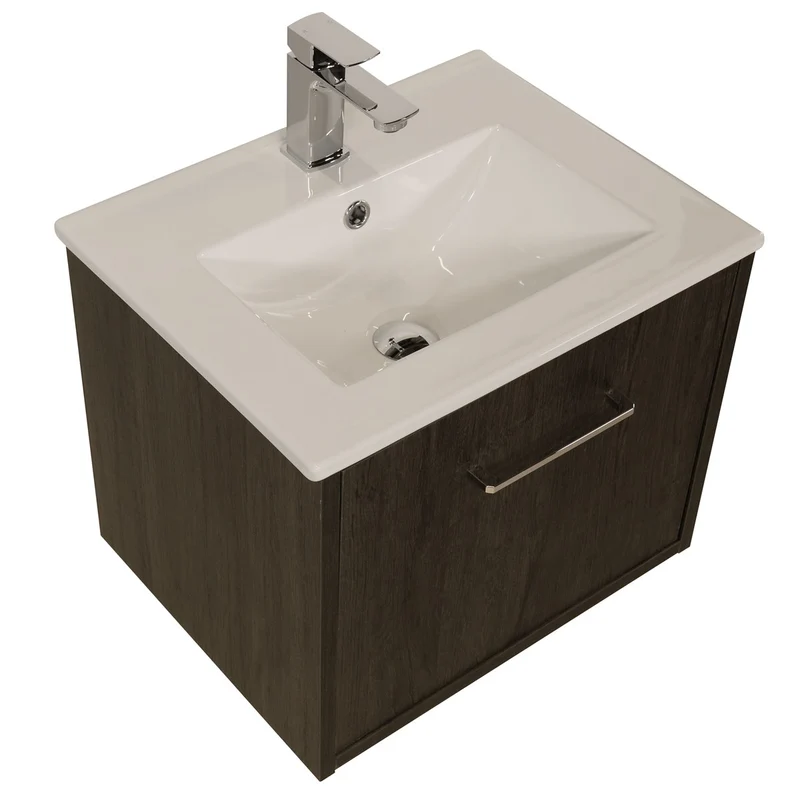 Josef Martin Urbano 500mm Space Saver Wall Hung Vanity Unit & Basin - Roble Azabache