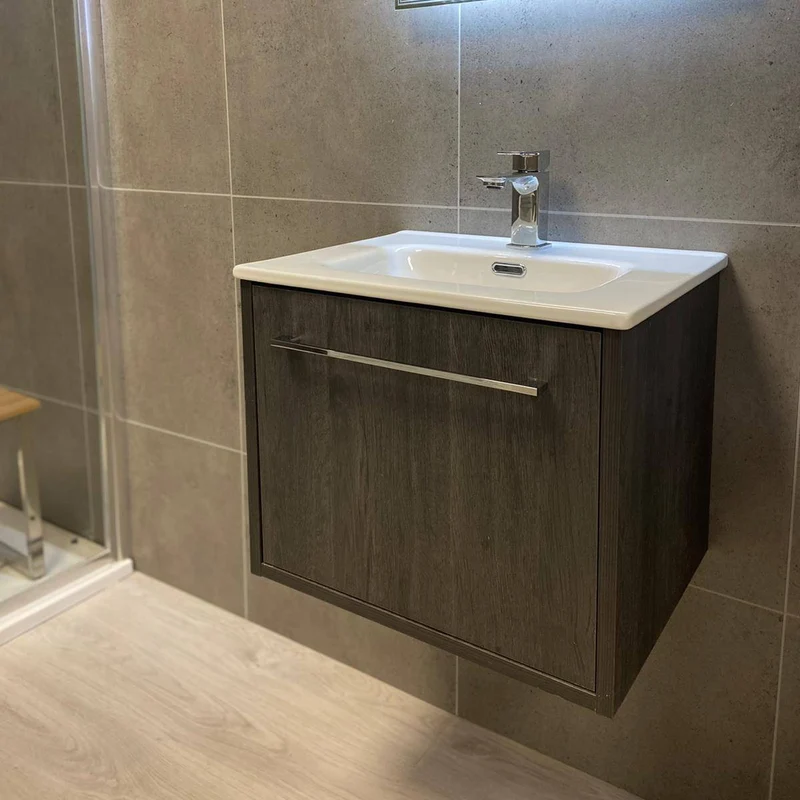 Josef Martin Urbano 500mm Space Saver Wall Hung Vanity Unit & Basin - Roble Azabache