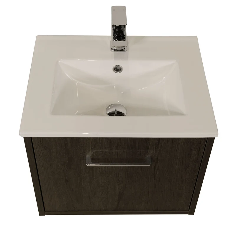 Josef Martin Urbano 500mm Space Saver Wall Hung Vanity Unit & Basin - Roble Azabache