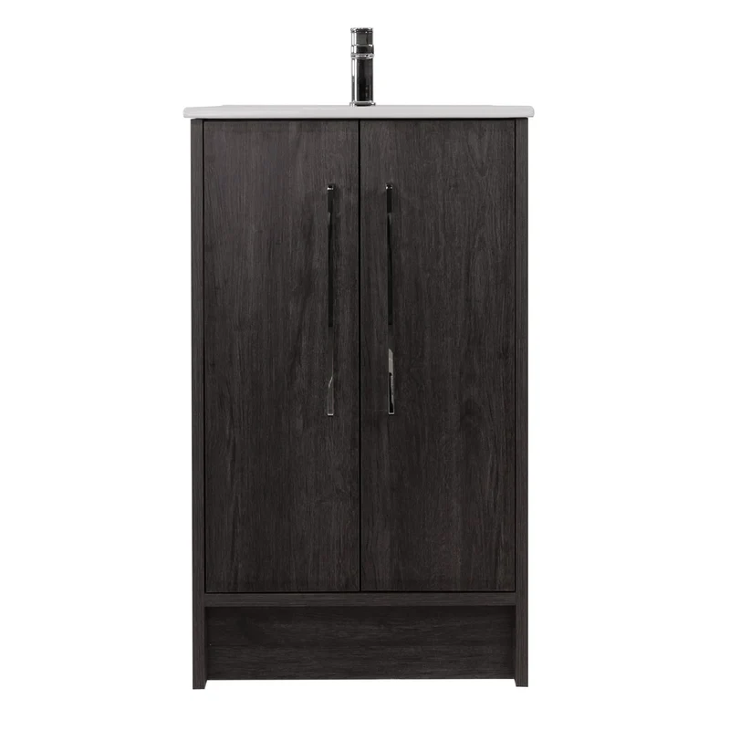 Josef Martin Urbano 500mm Space Saver Floor Standing Vanity Unit & Basin - Roble Azabache