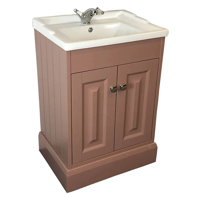 Josef Martin Shandon 600mm Floor Standing 2 Door Vanity Unit & Basin - Victorian Rose