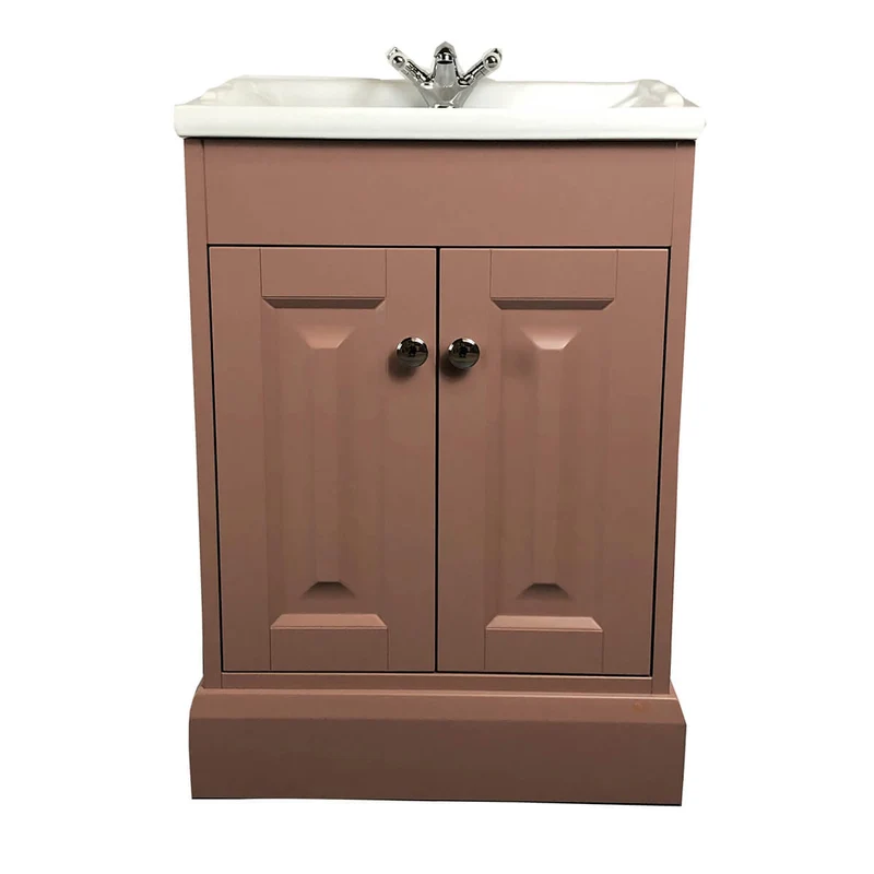 Josef Martin Shandon 600mm Floor Standing 2 Door Vanity Unit & Basin - Victorian Rose