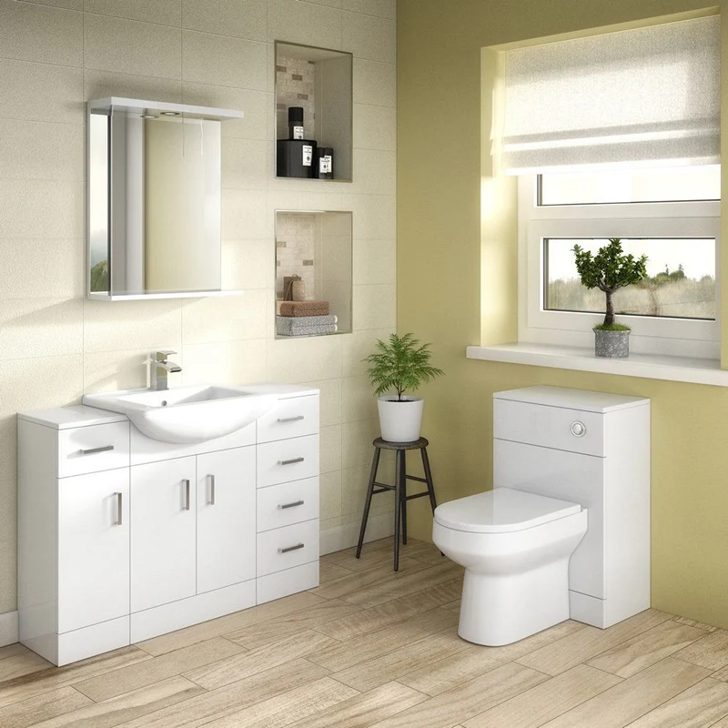 Nuie Mayford 600 x 300mm WC Unit (Without Cistern) - Gloss White