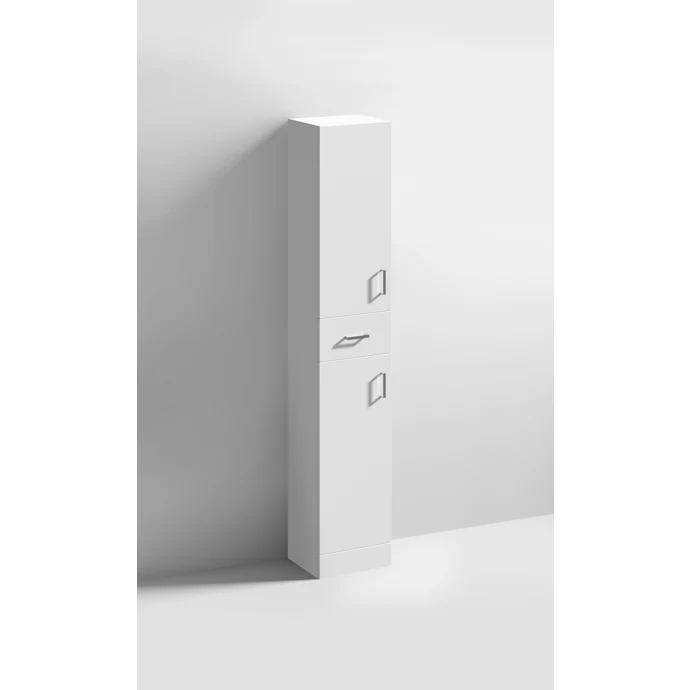 Nuie Mayford 1902 x 350 x 300mm Floor Standing Tallboy With 2 Doors & 1 Drawer - Gloss White