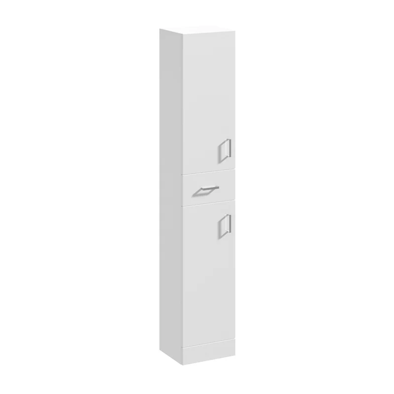 Nuie Mayford 1902 x 350 x 300mm Floor Standing Tallboy With 2 Doors & 1 Drawer - Gloss White