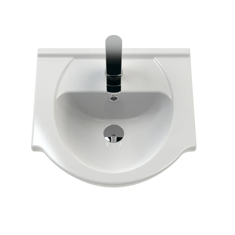 Nuie Mayford 450 x 300mm Floor Standing Vanity Unit With 1 Door & Ceramic Basin - Gloss White