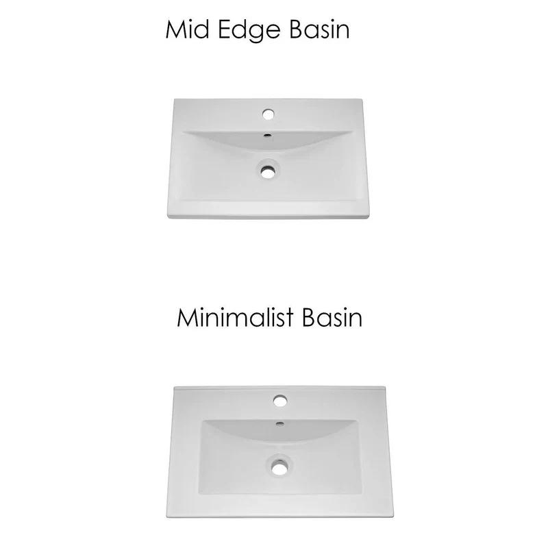 Nuie Eden 610 x 390mm Floor Standing Vanity Unit With 2 Doors & Ceramic Basin - Gloss White