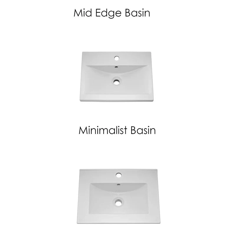 Nuie Eden 510 x 390mm Floor Standing Vanity Unit With 2 Doors & Ceramic Basin - Gloss White