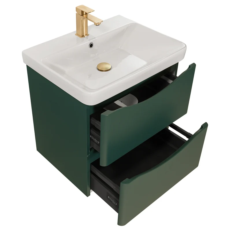 Happi 600mm Wall Hung Vanity Unit & Basin - Goblin