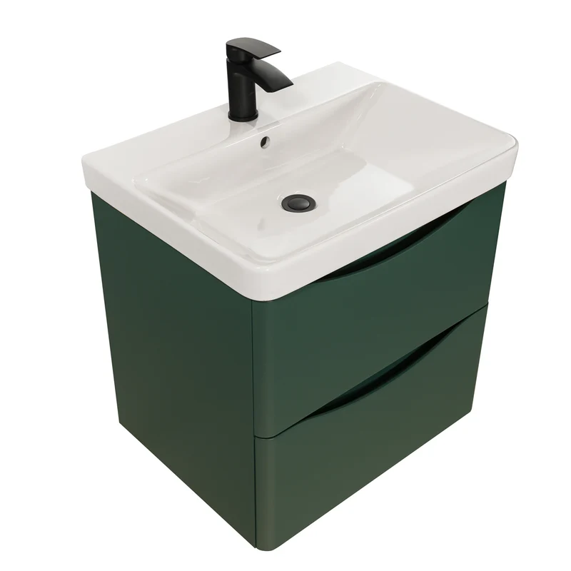 Happi 600mm Wall Hung Vanity Unit & Basin - Goblin