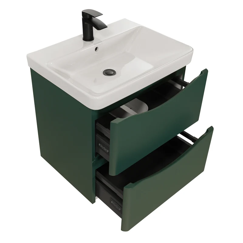 Happi 600mm Wall Hung Vanity Unit & Basin - Goblin
