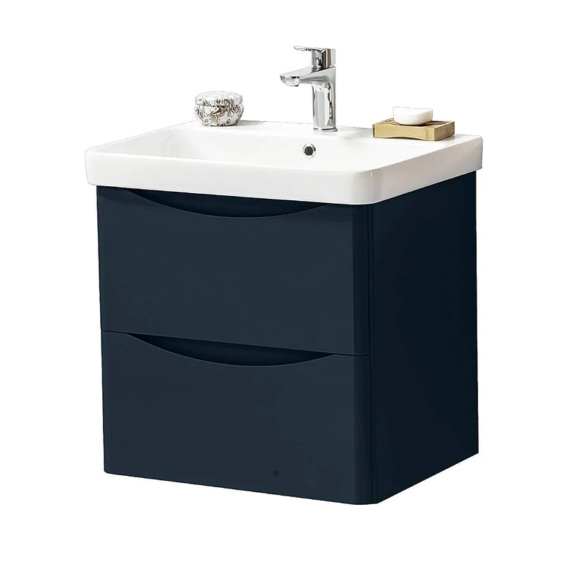 Happi 600mm Wall Hung Vanity Unit & Basin - Basalt