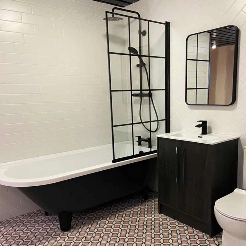 Josef Martin Urbano 600mm Space Saver Floor Standing Vanity Unit & Basin - Roble Azabache