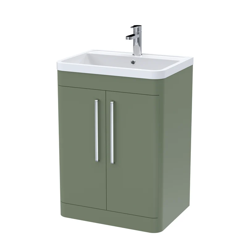 Nuie Parade 600 x 450mm Floor Standing Vanity Unit With 2 Doors & Basin
